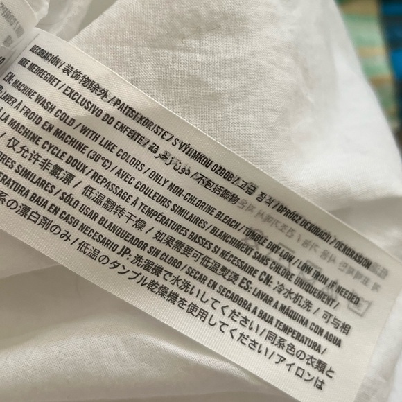 Abercrombie & Fitch White Dipped-Waist Smocked Midi Dress NWT Large - Picture 11 of 11